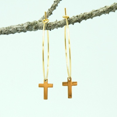 <font SIZE="+1">Boucles d'oreilles Cross </font>