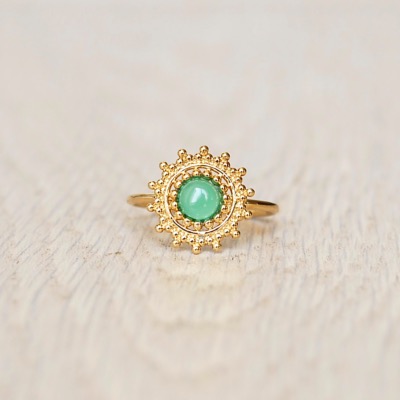 <font SIZE="+1">Bague Soleil Vert</font>