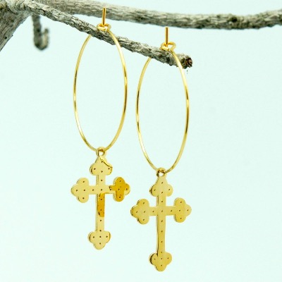 <font SIZE="+1">Boucles d'oreilles Cross </font>