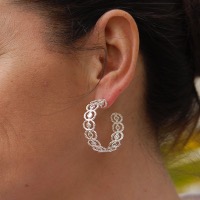 <font SIZE="+1">Boucles d'oreilles Ellipse Argent</font>